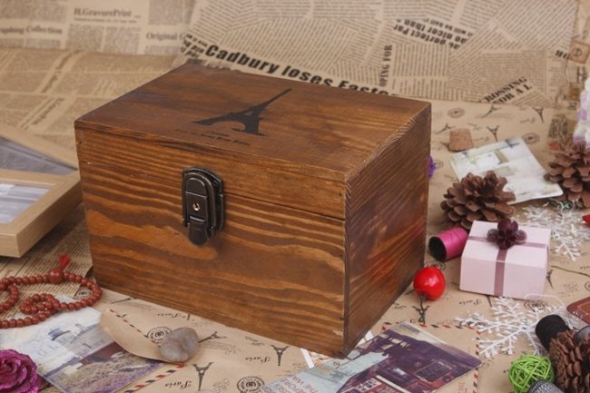 《愛鴨咖啡》zakka雜貨 木製收納盒 飾品收納箱