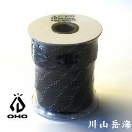 [ OHO ] 多功能耐候5mm反光營繩 黑 20m / Polyester / GR51BK-OH20