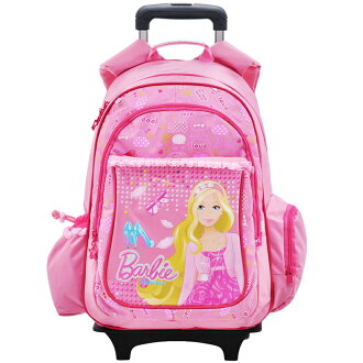 芭比Barbie 學生拉桿書包(粉紅)(BLA2728811P)
