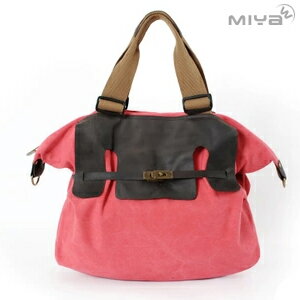 【Miya米亞】Kelly 真皮手提肩背女用帆布包大包 (斜背 時尚 流行 百搭 小物 萬用 休閒 通勤 女包)