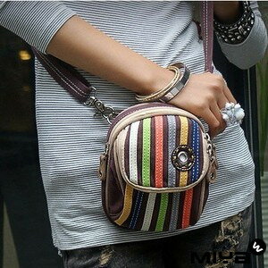 【MIYA米亞】Race 爭色風 韓國空運帆布腰包 (肩背/手提/斜背/好搭/氣質/時尚/流行/潮流/萬用包)