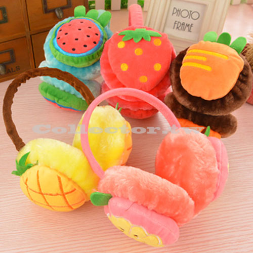 【M16010801】韓版可愛水果系列耳罩 冬季毛絨保暖耳罩 大人小孩都能戴