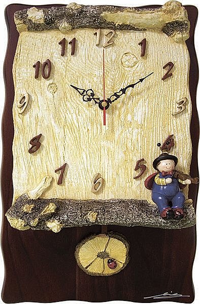 【尚品傢俱】119-06 木質藝術音樂年代森林精靈掛鐘時鐘《台中市部分地區免運費》