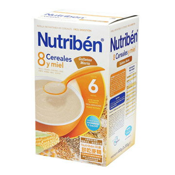 【買6送1】【安琪兒】西班牙【Nutriben 貝康】8種穀類餅乾麥精600g