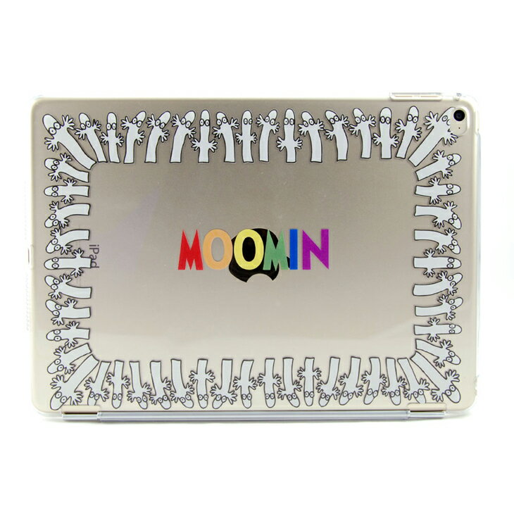 Moomin 嚕嚕米正版授權 -【 溜溜們(白) 】：《 iPad / ipad Mini 》水晶殼＋Smart Cover（磁桿）  