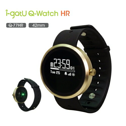 i-gotU Q77HR 藍牙智慧手錶 腕式錶帶 感測心率 健身手錶 (42mm) IPX7防水  