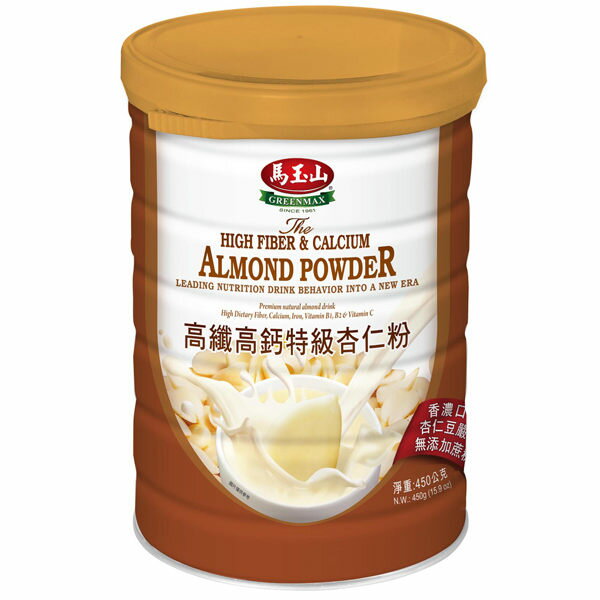 【馬玉山】高纖高鈣特級杏仁粉450g