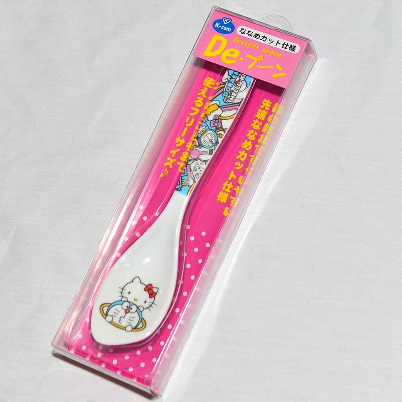 Hello Kitty 哆啦A夢 聯名 湯匙 切口好挖的設計 日本正版品