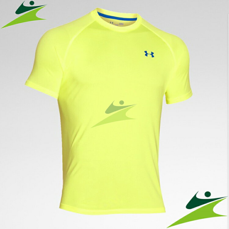 元禾)) UNDER ARMOUR 男 HG Tech圓領短袖上衣 亮黃 1228539-786