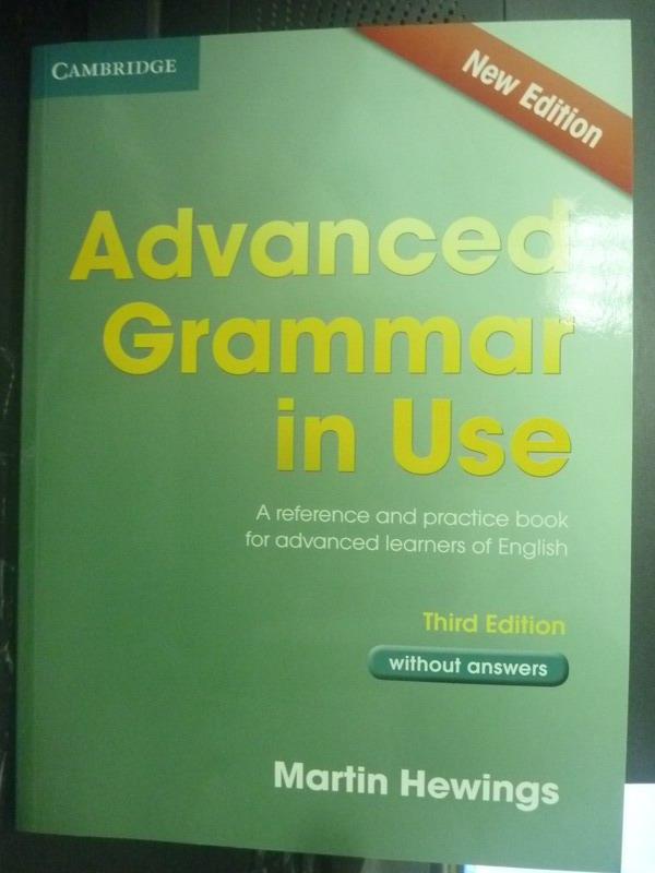 【書寶二手書T1／語言學習_YJC】Advanced Grammar in Use Book withou