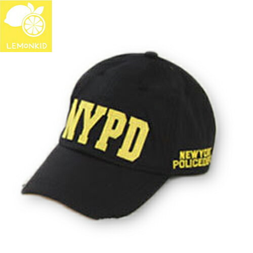 Lemonkid◆NYPD字母縫布運動風兒童棒球帽-黑色