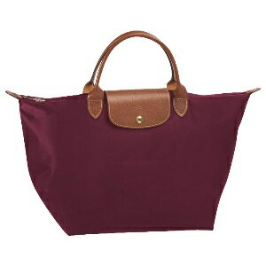 [1623-M號] 國外Outlet代購正品 法國巴黎 Longchamp 短柄 購物袋防水尼龍手提肩背水餃包 酒紅色