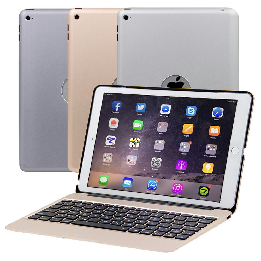 iPad Air2專用超薄全鋁合金藍牙鍵盤筆電盒  