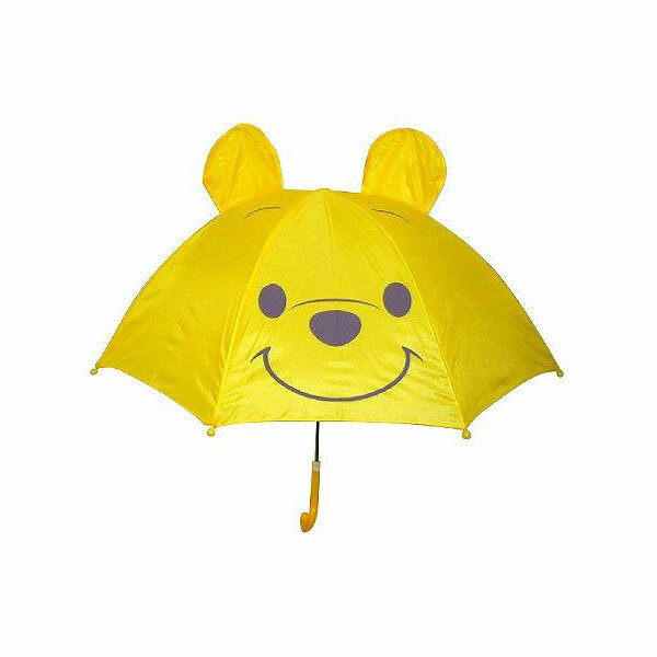 【真愛日本】14082200005	直傘47cm-造型耳朵黃 迪士尼 維尼家族 POOH雨晴傘 造型傘 正品