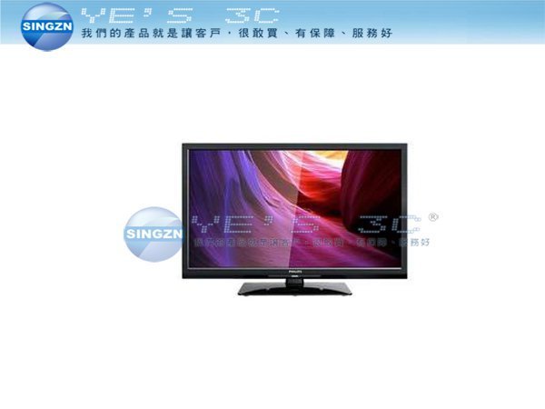 「YEs 3C」全新 Philips 飛利浦 24PFH4200 24吋 液晶顯示器+視訊盒+A09電視智慧棒 免運 yes3c