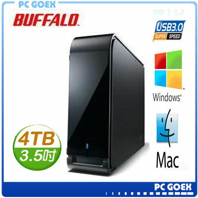 ☆軒揚pcgoex☆ BUFFALO 3.5吋 4TB (7200轉) /  USB3.0  大容量加密 外接硬碟 (HD-LX4.0TU3)  