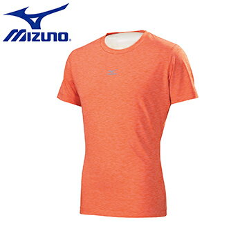 12TA6C1753（橘）運動專用麻花材質短袖緊身衣 【美津濃MIZUNO】