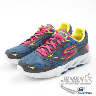 SKECHERS 女慢跑鞋GO Run Vortex (灰*紫) 跑步系列 瑜珈科技鞋墊簡嫚書代言