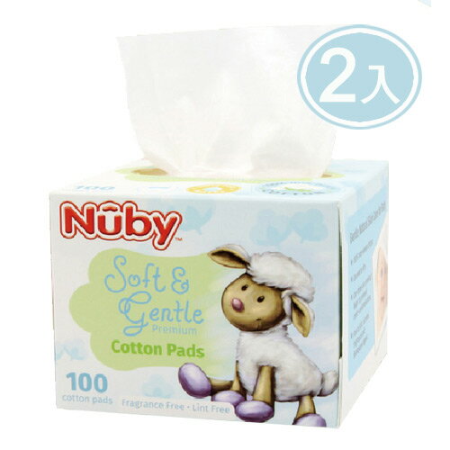 【奇買親子購物網】Nuby 乾濕兩用全棉布巾100抽X2盒