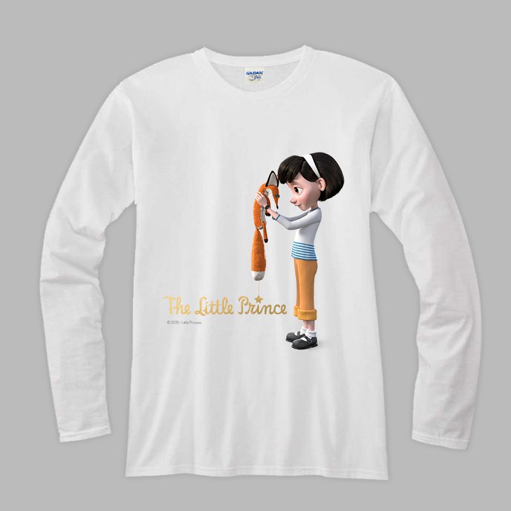 小王子電影版授權 - T恤：【 我的小密友 】長袖修身 T-shirt ( 白 )
