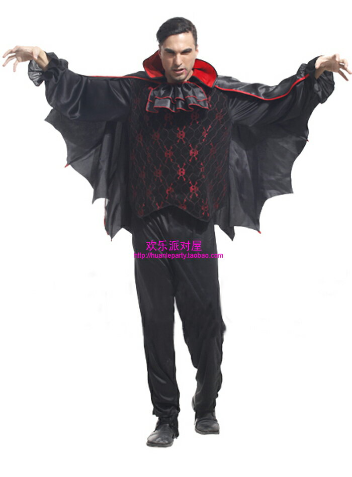 M0038大人豪華蝙蝠吸血鬼表演造型派對服裝批發團購