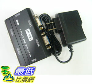 @[玉山最低比價網]   VGA Video Splitter 1對4 螢幕 250MHz 分接器/分配器/分頻器 (20589_QC01) 289  
