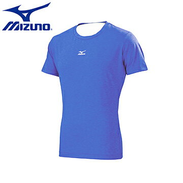 12TA6C1724（新藍紫）運動專用麻花材質短袖緊身衣 【美津濃MIZUNO】