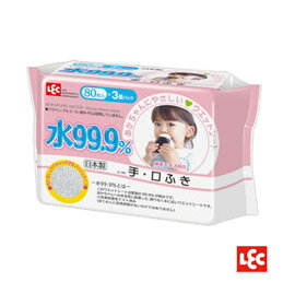 【悅兒樂婦幼用品舘】LEC I-PLUS 純水99.9%日本製手口專用濕巾80抽(3入)