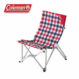 Coleman 紅格紋樂活椅 露營│旅遊│CM-26563