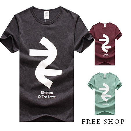 Free Shop【QMDD012】美式休閒個性圖樣印花設計圓領棉質短T短袖上衣潮T‧三色