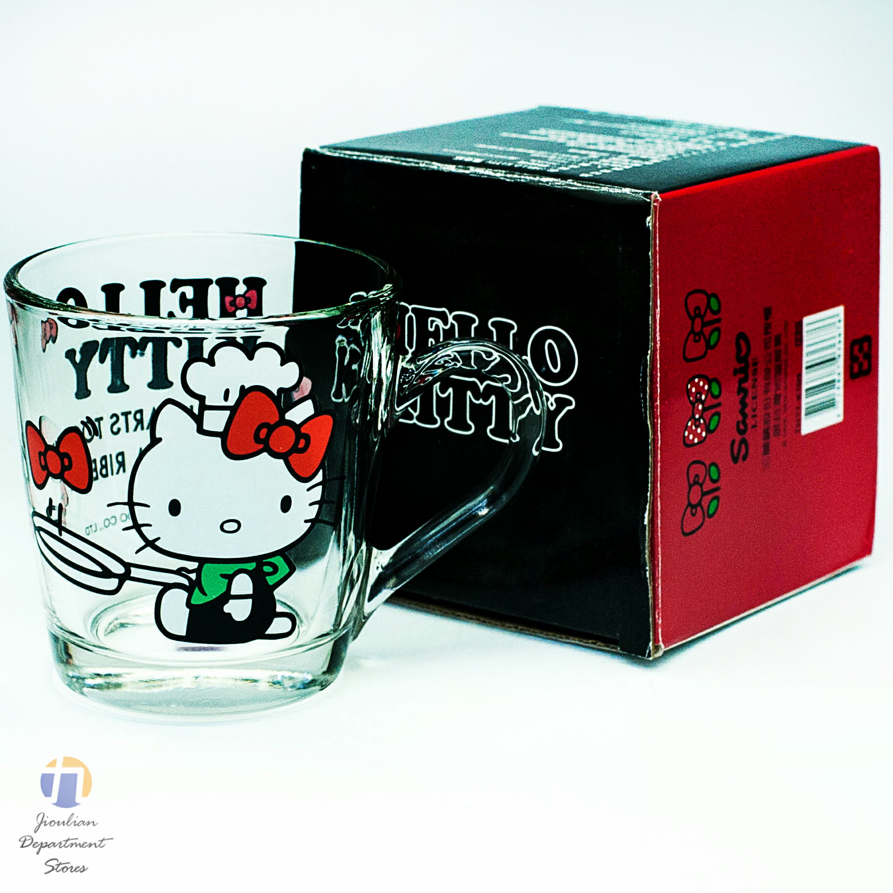 {九聯百貨} Hello Kitty 玻璃 馬克杯 360cc (th77-kt09)