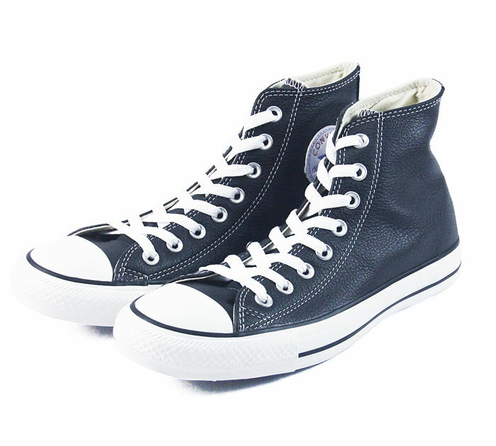 (U系列)CONVERSE Chuck Taylor All Star Leather 帆布鞋 黑/白-132170C