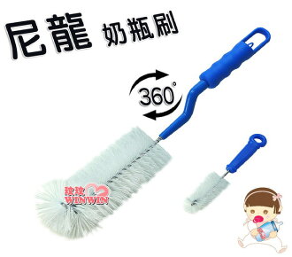 媽咪小站 360度旋轉尼龍抗菌奶瓶刷 No.023319 刷毛採用抗菌尼龍製成,抗菌又防霉,不易滋生細菌