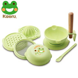 【悅兒樂婦幼用品舘】哈皮蛙 Kaeru 嬰幼兒七件組食物調理器
