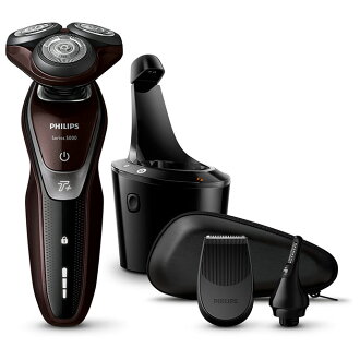 ◤荷蘭製造&贈HD9016製麵包機◢ PHILIPS 飛利浦 S5510/37 / S5510CC 多功能水洗三刀頭電鬍刀 ◤附鬢角刀頭+鼻毛刀頭+收納盒+清洗座◢