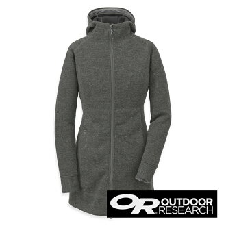Outdoor Research SALIDA LONG 女 羊毛連帽長大衣『碳灰』｜保暖外套 90915