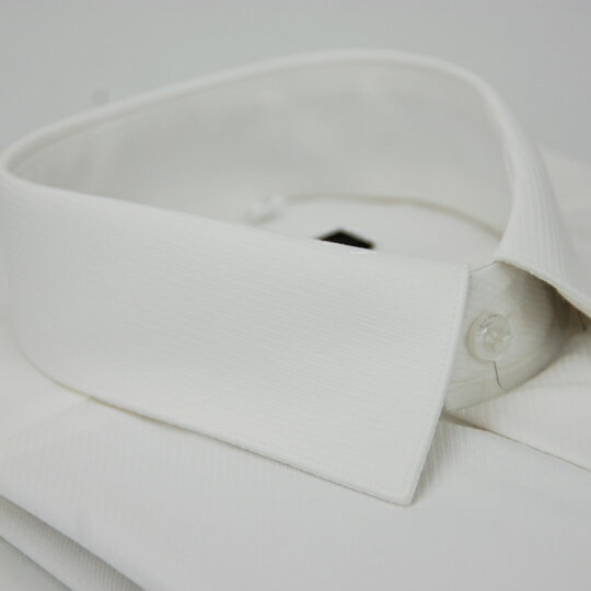 【金‧安德森】白色斜紋長袖襯衫