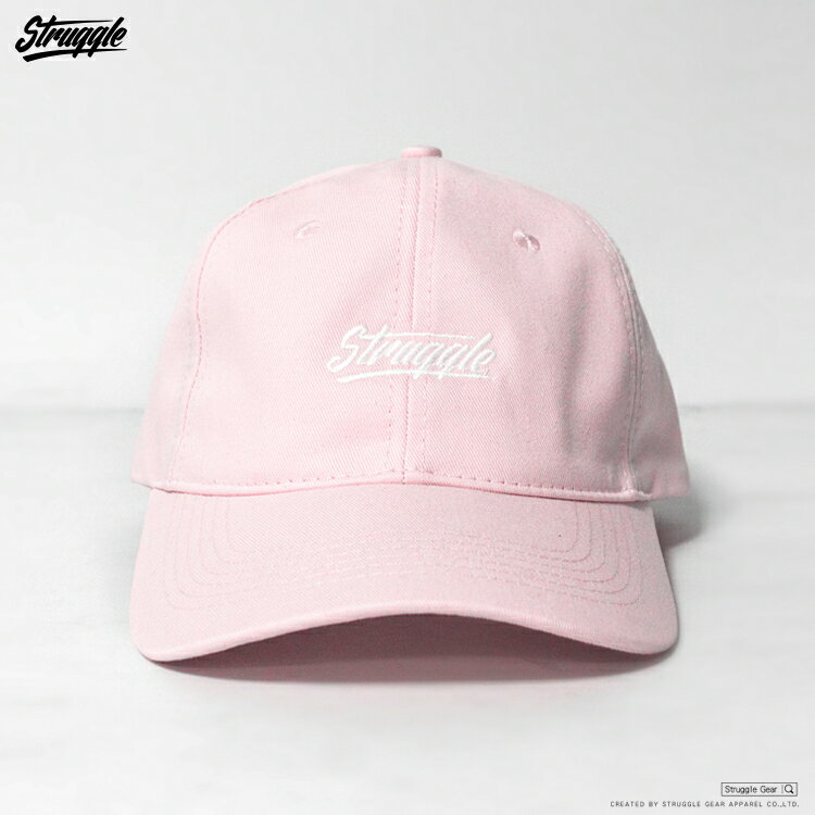 【StruggleGear】刺繡Struggle復古老帽 「粉紅色」GF01