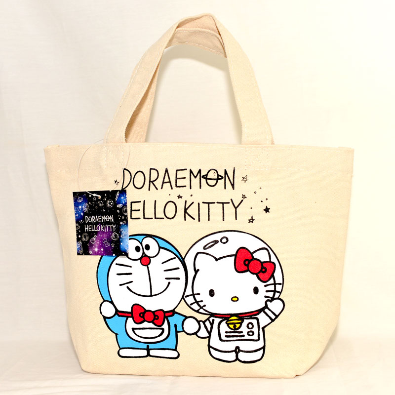 Hello Kitty 哆啦A夢 Doraemon 聯名 帆布手提袋 日本正版