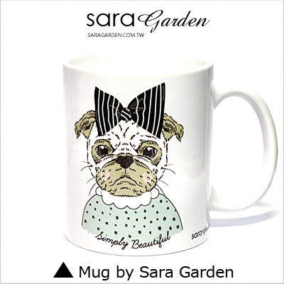 (24H) 客製 彩繪 馬克杯 Mug 情侶 蝴蝶結 害羞 鬥牛犬 咖啡杯 陶瓷杯 杯子 Sara Garden手作【M0320025】