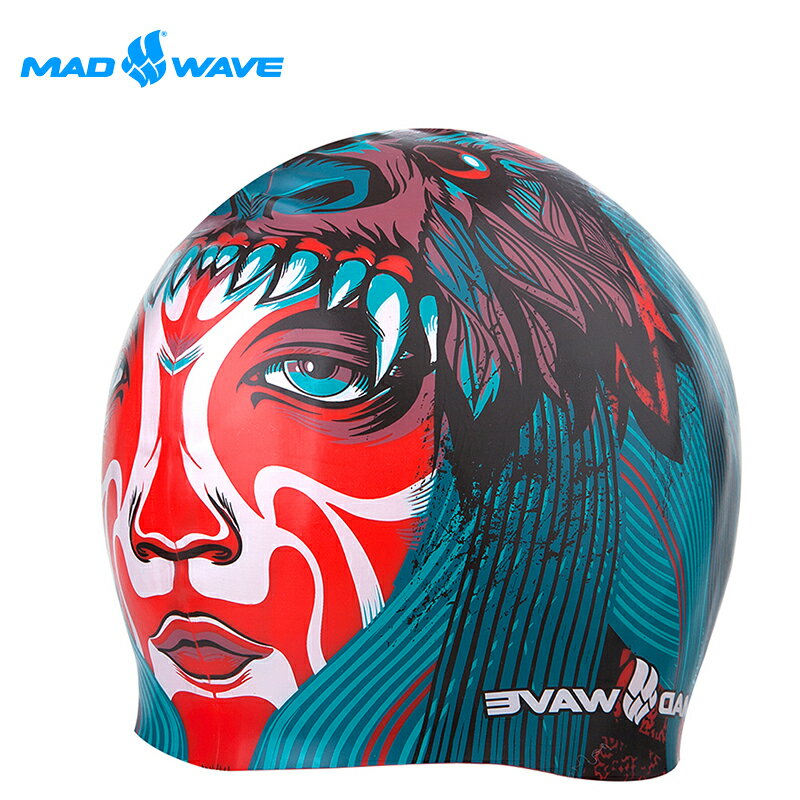 俄羅斯MADWAVE成人矽膠泳帽 TRIBE