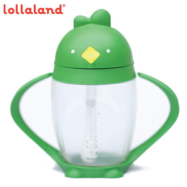 【lollacup】美國 可愛造型小雞杯 - 寳寳吸管學習杯/ 綠油雞 / 綠色 6.25x3.25x6.25cm