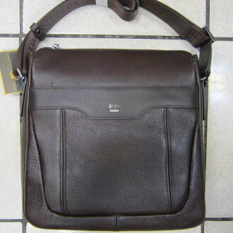 ~雪黛屋~18NINO81 美國 正版授權商品100%進口牛皮 紳士肩側包隨身重要物品萬用NI35-12284L(大)咖