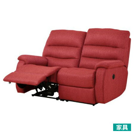 ◎布質2人用電動可躺式沙發 BELIEVER2 YL-RED (勿用點數)