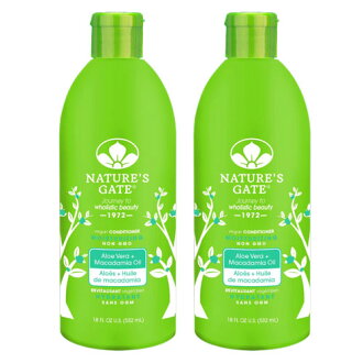 【2入75折】Nature's Gate天然之扉 經典無基改雙倍蘆薈夏威夷果油植萃保濕護髮乳532ml