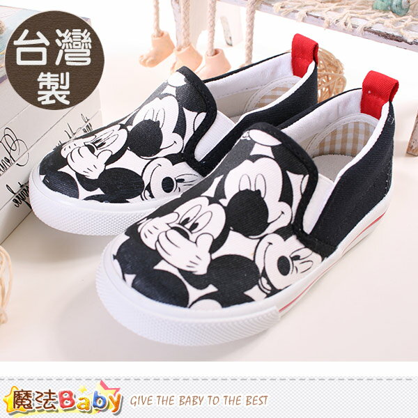 童鞋 台灣製專櫃款迪士尼米奇正版帆布鞋 魔法Baby~sh9159