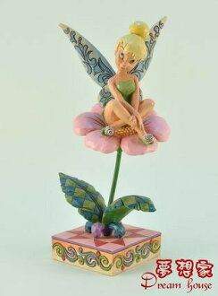 美國ENESCO精品-Jim Shore愛木小灣-DISNEY彼得潘仙子花朵坐姿 ★超可愛★