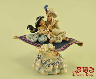 美國ENESCO精品-Jim Shore愛木小灣-DISNEY阿拉丁與公主魔毯LED燈音樂鈴 ★超可愛★