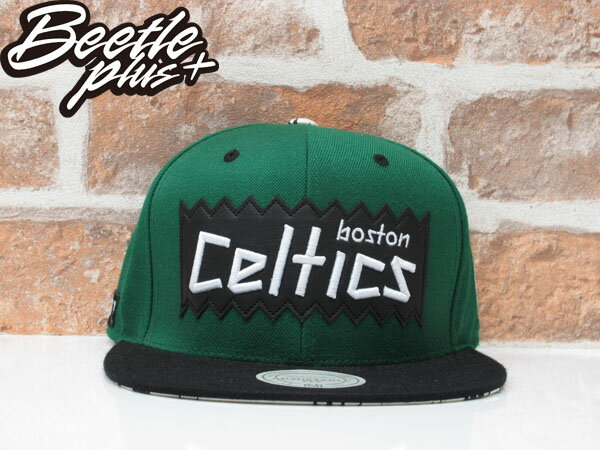 BEETLE PLUS MITCHELL&NESS X BAIT X NBA CELTICS SNAPBACK 波士頓賽爾堤克 黑綠 聯名 後扣棒球帽