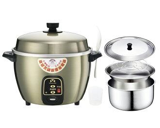 ✈皇宮電器✿ 9012萬國6人全不鏽鋼厚釜電鍋 AQ-6ST 50年管理製造經驗 3年保固